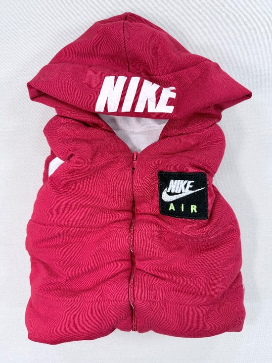 Nike Other - Nike Air Infant Hooded Fleece Vest Red 18 Months 100% Cotton EUC